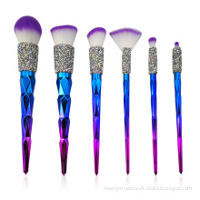 6PC Diamond Makeup Brush Collection